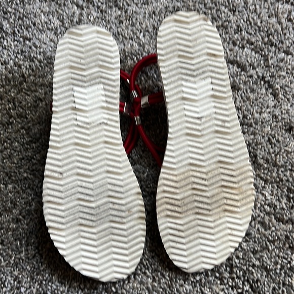 Bongo womens red&brown elastic strap sandals - Picture 4 of 4